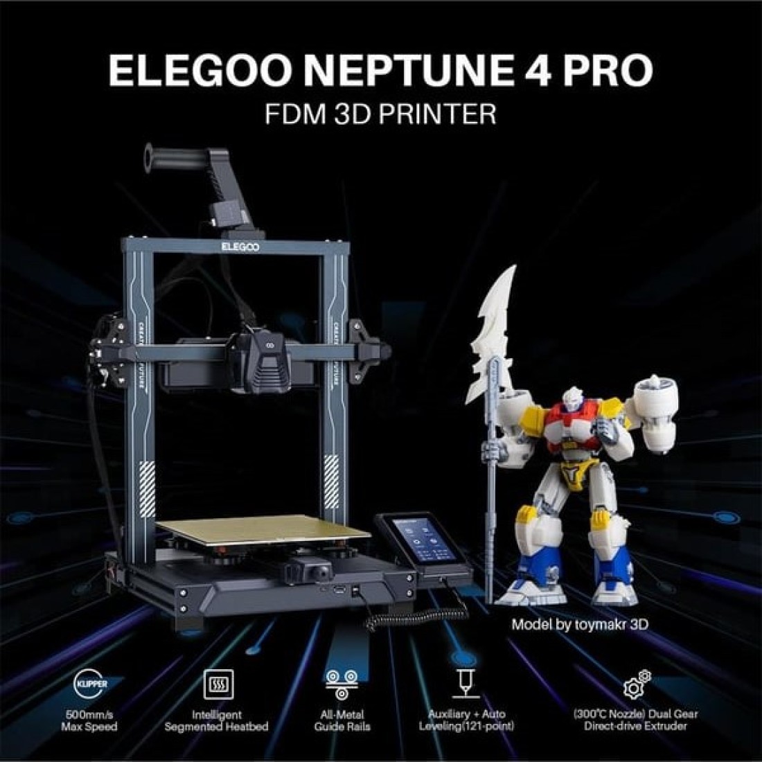 Azym ELEGOO Neptune 4 Pro 3D Yazıcı - AZYM Teknik