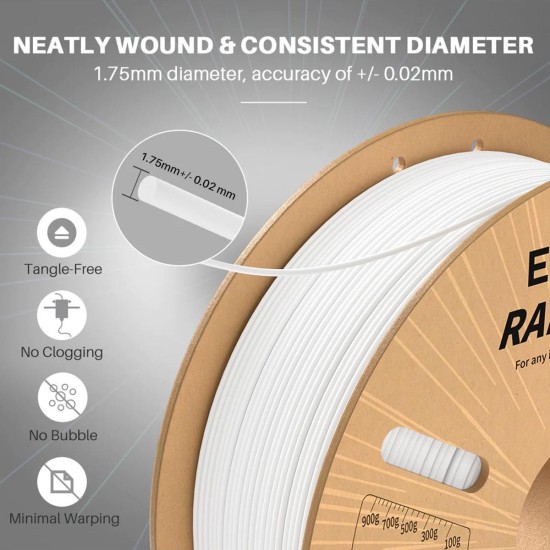 ELEGOO RAPID PLA Filament Beyaz 1Kg